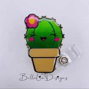 Kawaii Succulent Badge Reel